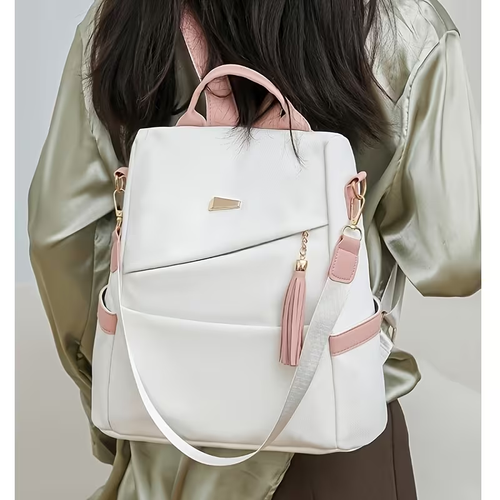 Fashion Women's Anti-Theft Backpack - Stylish Soft, Spacious Design, Trendy Casual Women's Backpack, Lightweight and Suitable for Travel and Commuting, Features Adjustable Shoulder Straps and Zipper Closure