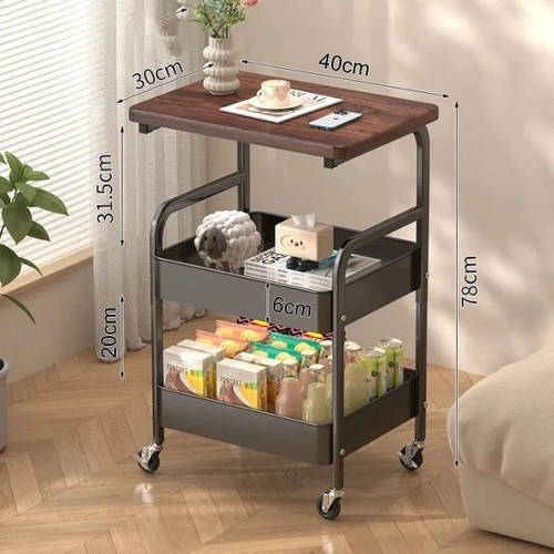 Multi-tier trolley storage rack