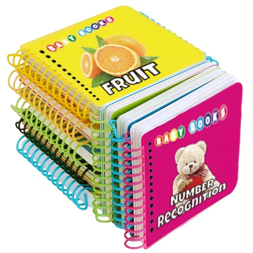 8-Pack Educational Flash Cards with Colorful Illustrations of Animals, Vehicles, Marine animals, digital products, daily necessities Fruits, and Vegetables | Portable Cognitive Development Toy for Toddlers and Preschoolers, Fun Learning Gift with Vibrant Illustrations and Varied Difficulty Levels