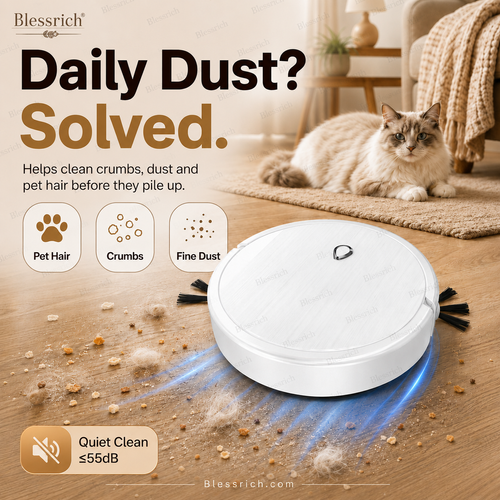 3-in-1 Robot Cleaner with Sweeping, Strong Suction & Mopping