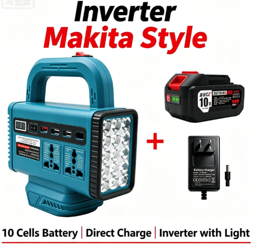 📢📢50% OFF !!!⏰Portable Power Inverter with LED Work Light