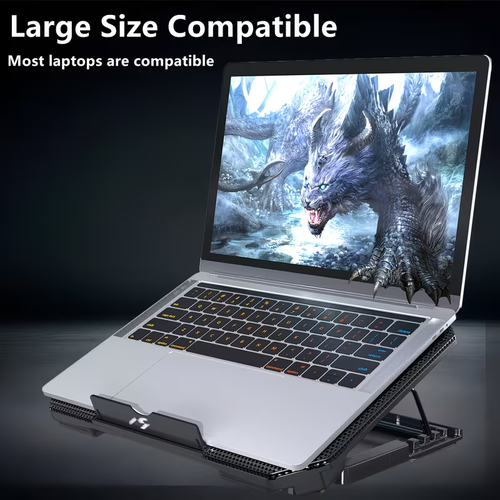 Laptop Cooling Pad Radiator with 2 Large Quiet Fans, Laptop Gaming Computer Cooler, Laptop Cooling Pad Compatible with Computer Radiator, Laptop Office Stand Accessories