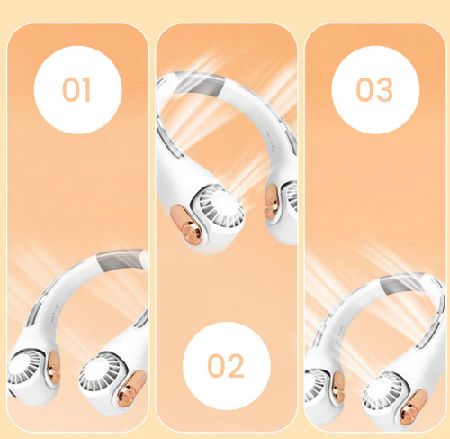 🥳2026 HOT SALE🥳💞50K+ SOLD!🍃💨 50% OFF! Neck Air Conditioner Fan – Ultra‑quiet, 360° rotating, 3 speeds. Hands‑free cooling, long battery. Summer essential! 😎🌬️
