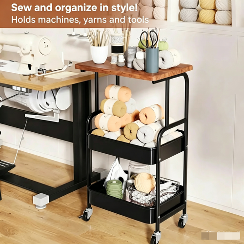 Mobile multi-purpose trolley with storage – Multi-level storage trolley for household items and snacks 🛒🏠