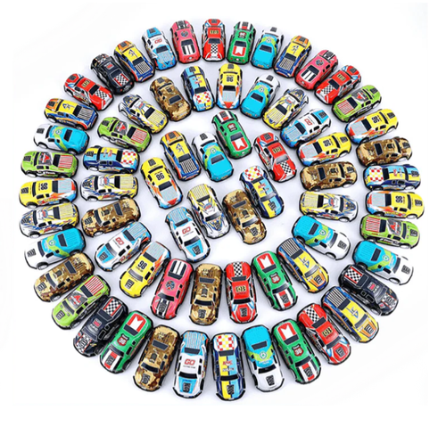 48 Mini Pull-Back Cars with Built-In Garage Set