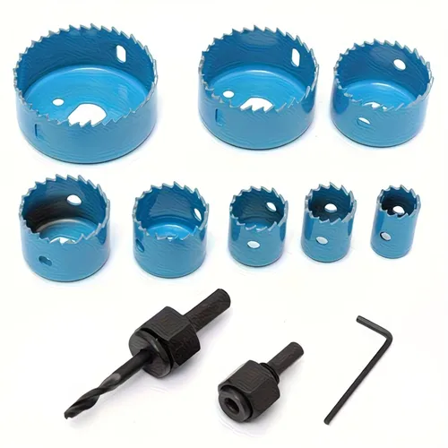 11pcs Hole Saw Set Tools,suitable for wood, metal alloys, round shape with case