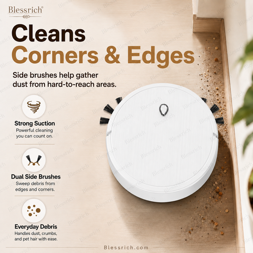 3-in-1 Robot Cleaner with Sweeping, Strong Suction & Mopping