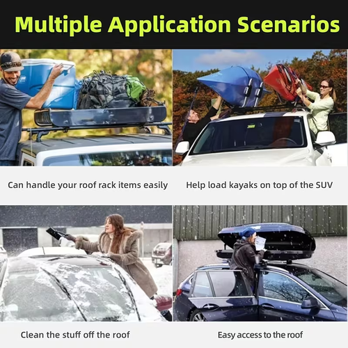 Car Door Step Roof Access Ladder With Emergency Window Breaker | Universal Vehicle Door Hook Pedal