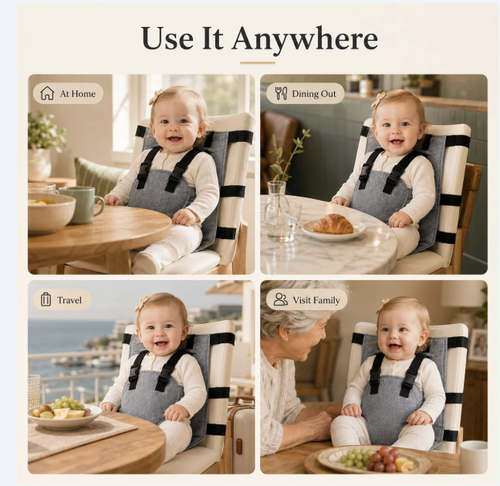 👶Baby Chair Harness Strap – 5-Point Safety & Travel-Ready Design