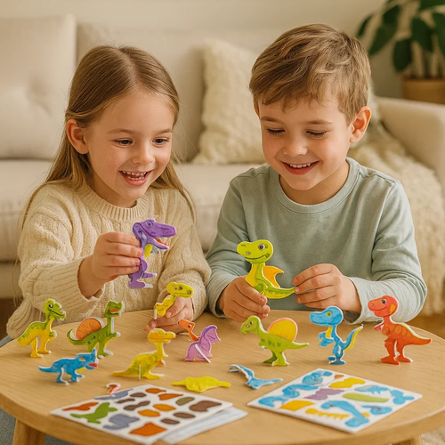 125pcs Non-Repeating Insect +Marine life + airplane + animal  +Dinosaur 3D Puzzle, Handmade Assembly, Suitable for Birthday Party Gifts, Educational Toys And School Rewards
