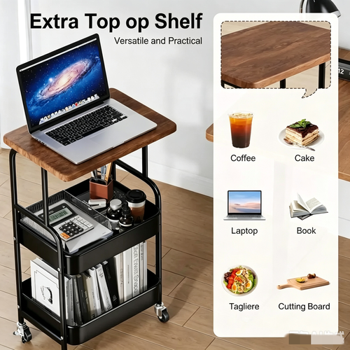 Multi-tier trolley storage rack
