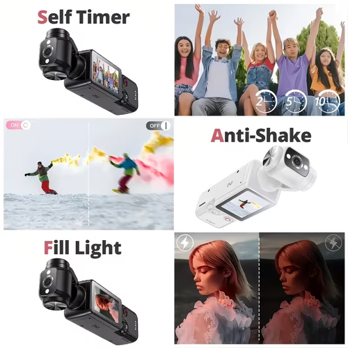 Pocket Handheld Vlog Camera | 4K HD Pocket Action CameraIncludes a 32GB memory card.