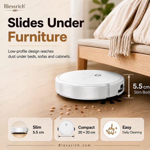 3-in-1 Robot Cleaner with Sweeping, Strong Suction & Mopping