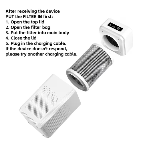 USB portable negative ion air purifier, with three adjustable wind speeds, button operation combined with status indicator lights. USB multi-scenario power supply, releases negative ions to assist in the deposition of particulate matter and improve odors. Suitable for bedrooms, desktops, and small spaces in cars. Do not block the ventilation holes. Modules may have normal wear and tear, only serving as auxiliary purification, and regular cleaning is required.