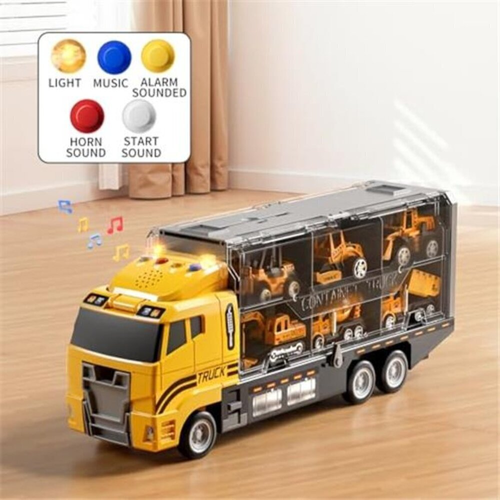 7-In-1 Diecast Construction Toys for Children Aged 3-9, Trucks for Boys, Excavator Toy, Kids' Play Cars & Race Cars, And an Excellent Gift for Birthdays, Halloween Christmas for Both Boys And Girls