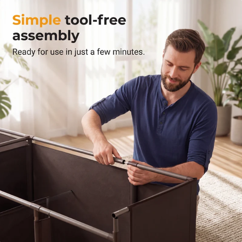 🧥🔩Tool-Free Portable Fabric Closet | Extra Closet Space, No Drilling