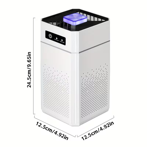 USB portable negative ion air purifier, with three adjustable wind speeds, button operation combined with status indicator lights. USB multi-scenario power supply, releases negative ions to assist in the deposition of particulate matter and improve odors. Suitable for bedrooms, desktops, and small spaces in cars. Do not block the ventilation holes. Modules may have normal wear and tear, only serving as auxiliary purification, and regular cleaning is required.