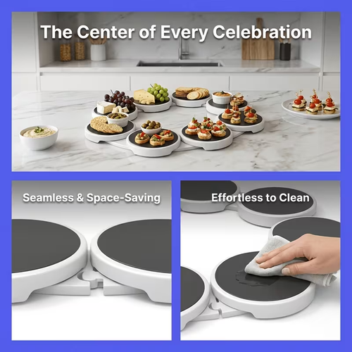 🎁 New Arrivals 50% OFF Expandable Rotating Dining Turntable For Large Family Meals