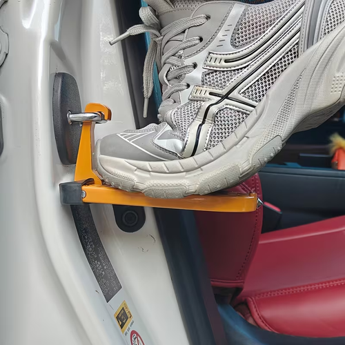 Car Door Step Roof Access Ladder With Emergency Window Breaker | Universal Vehicle Door Hook Pedal