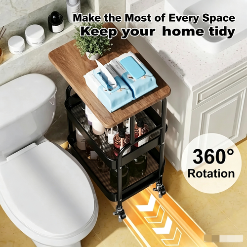 Multi-tier trolley storage rack