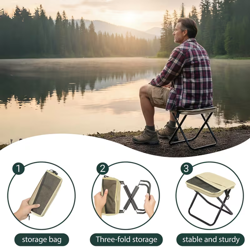 💖Hot 48% OFF🌹Portable Folding Stool with Carry Bag, Lightweight Foldable Stool