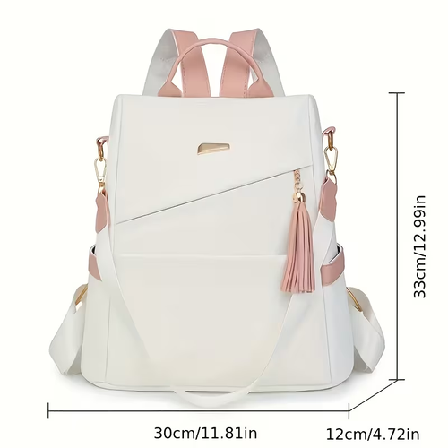 Fashion Women's Anti-Theft Backpack - Stylish Soft, Spacious Design, Trendy Casual Women's Backpack, Lightweight and Suitable for Travel and Commuting, Features Adjustable Shoulder Straps and Zipper Closure