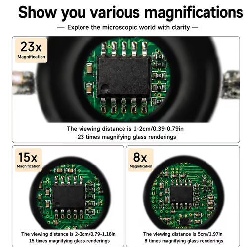 🎁2026 New Arrivals 50% OFF💥Precision LED Magnifier for Electronics & Crafts – Adjustable stand & 10X-20X zoom – Hands-free, bright light – perfect for soldering, watch repair or miniature painting 🛠️