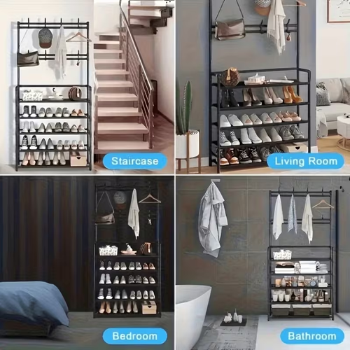 👟🧥 Multi-Functional Entryway Shoe & Coat Rack – 50% OFF! 2-in-1 storage for shoes & coats – keeps your entryway tidy and organized. 🔥🏠