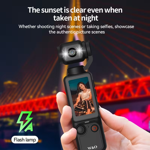 Pocket Handheld Vlog Camera | 4K HD Pocket Action CameraIncludes a 32GB memory card.