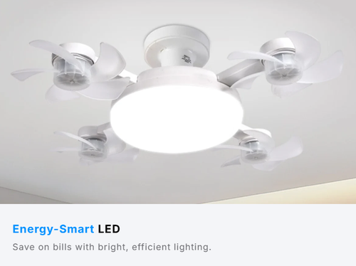 ❄Ceiling Fan Light – 2-in-1 Silent LED with Remote 🌬️💡 Energy-Efficient Airflow & Dimmable Lighting for Bedrooms, Living Rooms & Conservatories 🏡✨