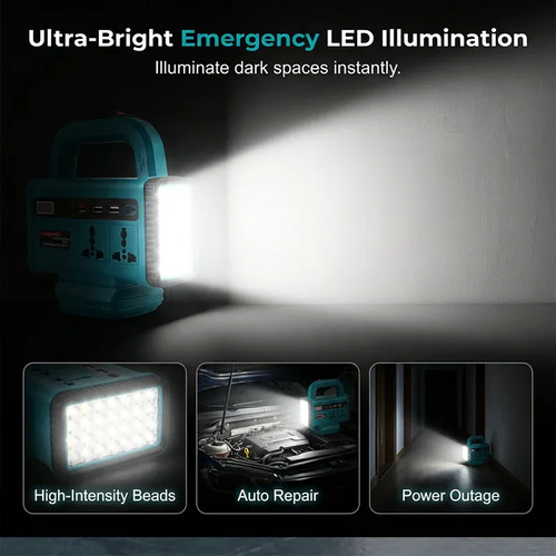 📢📢50% OFF !!!⏰Portable Power Inverter with LED Work Light