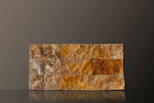 GOLDEN SIENNA SPLIT-FACE TRAVERTINE MOSAIC TILES  	Portsmouth	England