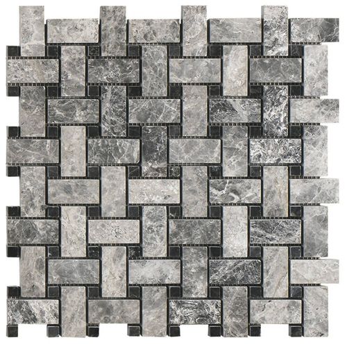 SILVER MOON ST LAURENT MOSAIC BASKETWEAVE TILES     Maryland  Massachusetts  Michigan  Minnesota  Mississippi  Missouri  Montana