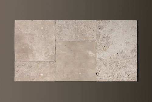 CLASSIC FRENCH-PATTERN HONED&amp;CHISELED-EDGE TRAVERTINE CROSS-CUT TILESCustom Quartz surface