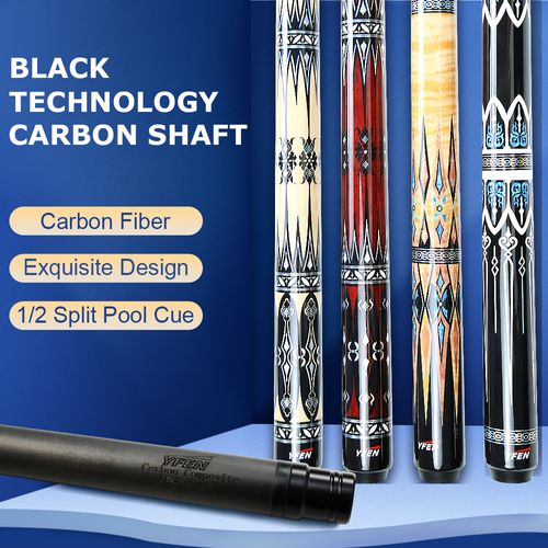 Carbon Pool Cue Stick 12.5mm 11.5mm Tip Size Option