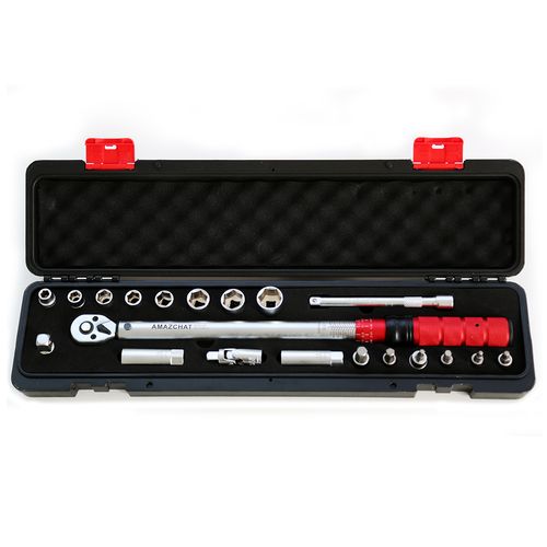 Drive Click Torque Wrench Set,7.3-81ft.lb,3.7-44ft.lb,15-162ft.lb,Dual-Direction Adjustable 72-Tooth Torque Wrench for Bike,Moto,Car Maintenance