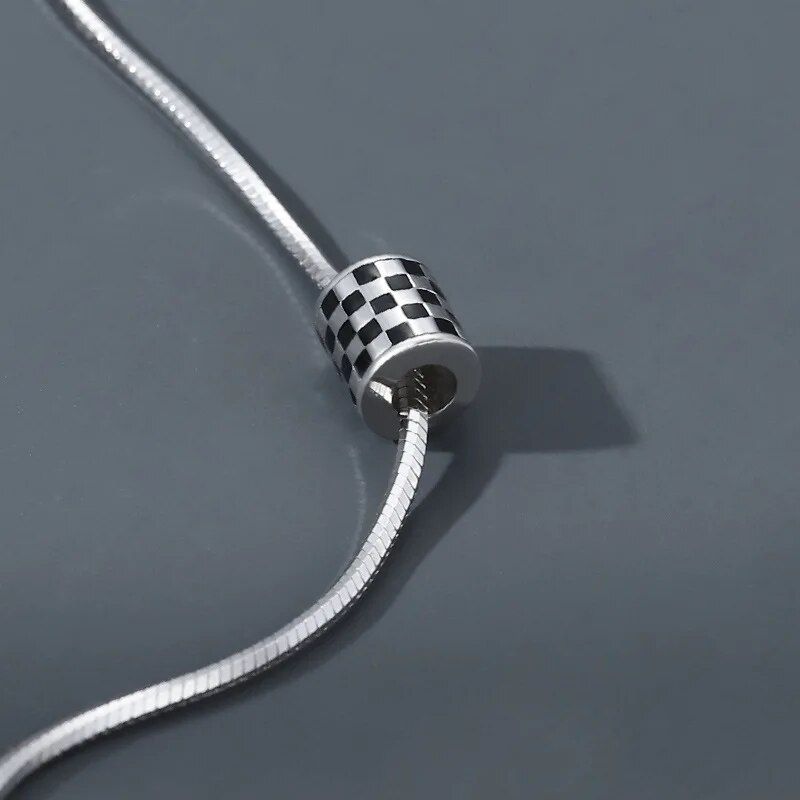 925 Sterling Silver Men's Necklace Simple Snake Bone Chain Hip Hop Pendant Accessories Suitable for Gifts to Boyfriends Jewelry