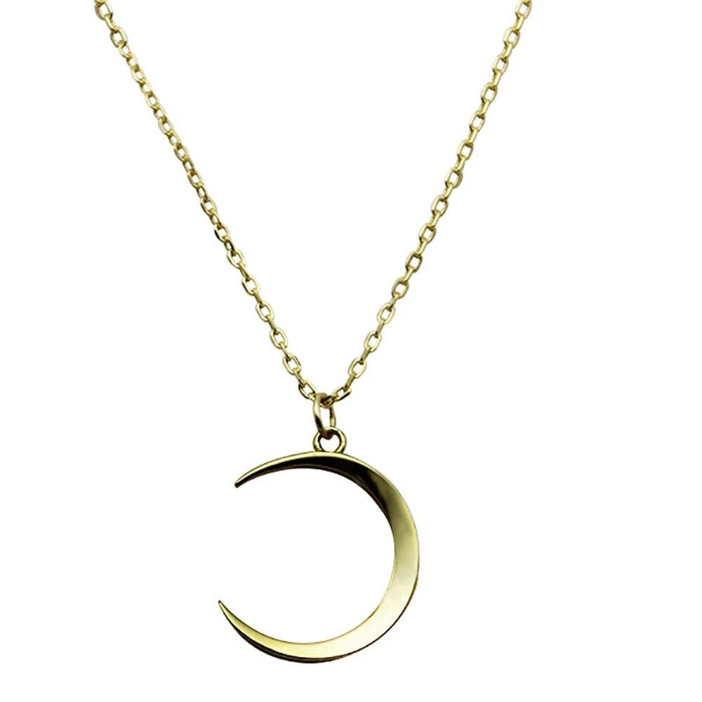 New Arrival 2024 Fashion Sweet Moon Silver Plated Jewelry Temperament Crescent Clavicle Chain Pendant Necklaces For Women