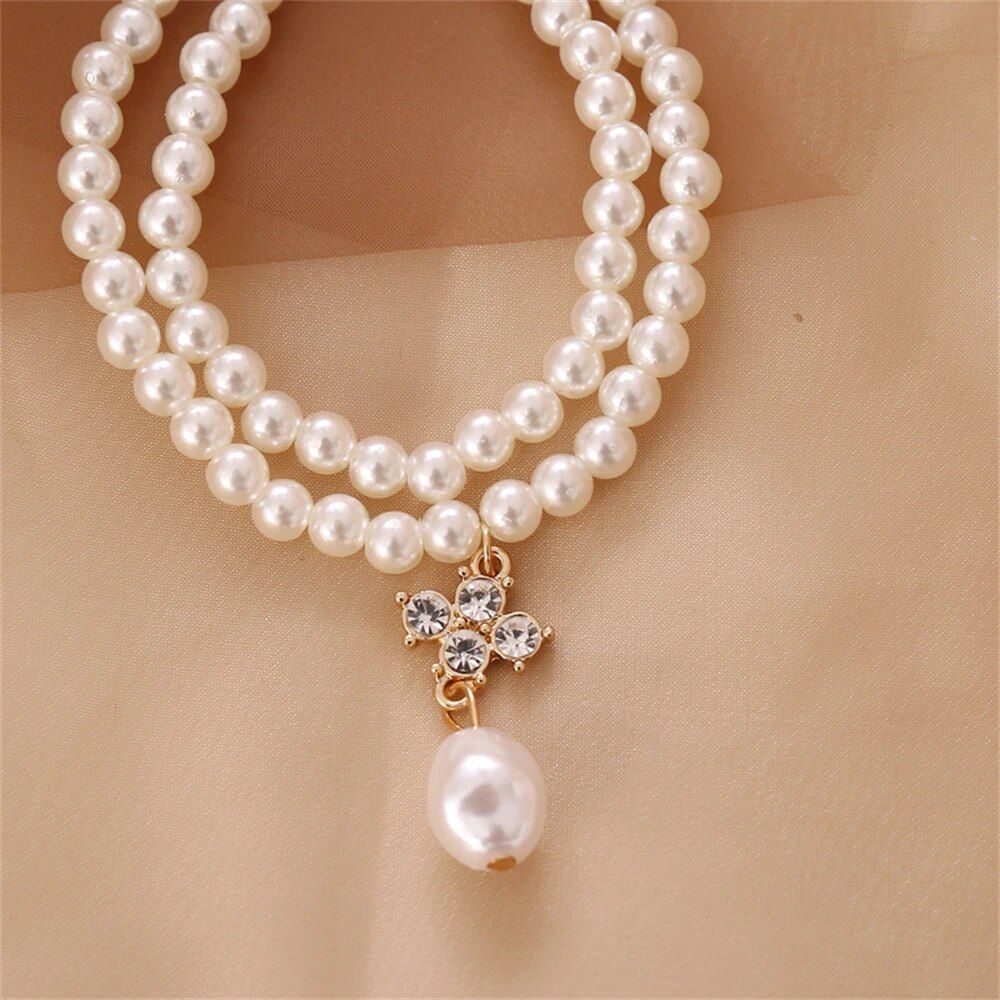 Elegant Jewelry Wedding Big Pearl Necklace For Women Wedding Bridal Bead Chain Neck Accessories Jewelry