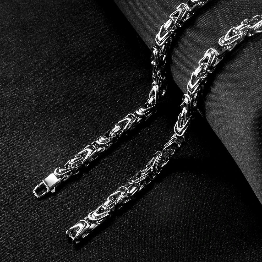 Hot Sale Stainless Steel Chain Necklace Women Men Vintage Necklaces Gold Silver Color Necklaces Party Jewelry Accessories Gift