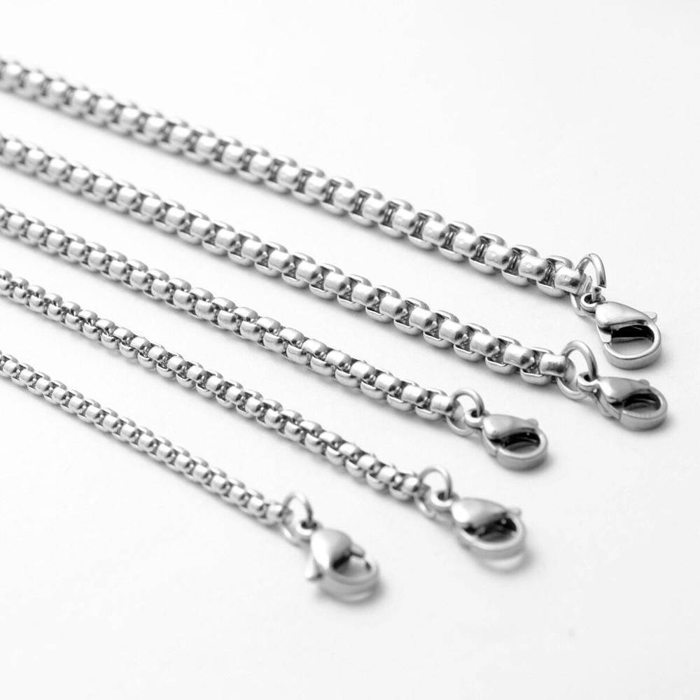 Wholesale Jewelry -- 50 60 70  80 cm Titanium steel Hiphop White Long Chain Necklaces for Men Fashion Jewlery No Fade