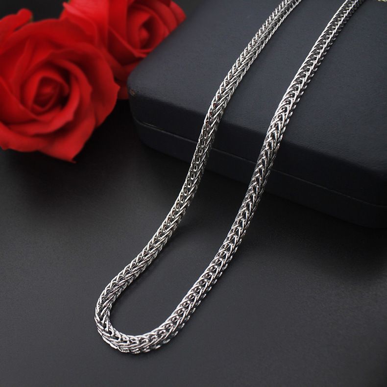 Fashion Simple New Titanium Steel Necklace Foxtail Chain Stainless Steel Jewelry Multilayer Necklace Hot Sale