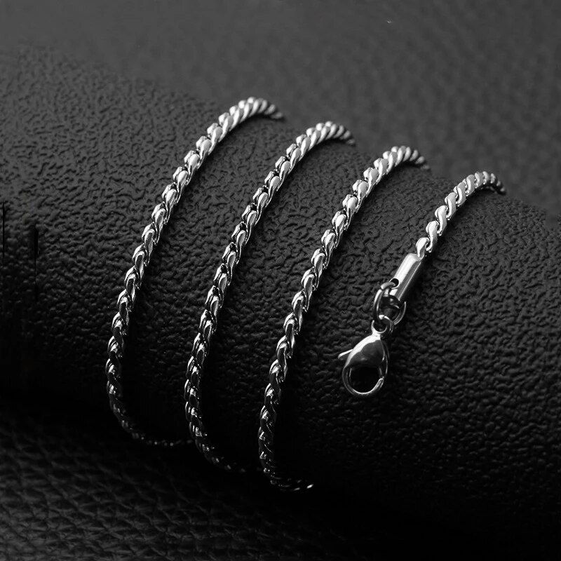 Fashion Stainless Steel S-shaped Chain Titanium Steel Necklace Men's New Jewelry Gift Hot Sale