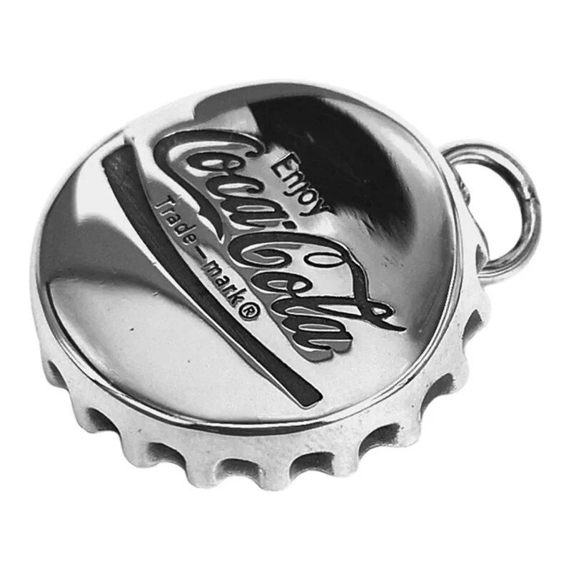 Retro Fashion  Pendant Disco Male Female Personality Necklace Coke Bottle Cap Niche Ins Punk Hip Hop