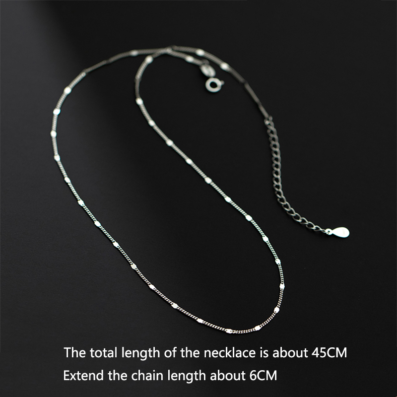 TOYOUTHAGAIN Korean Simple Geometric Link Chain Clavicle Necklaces For Women 925 Sterling Silver European Rock 18K Gold Plated Jewelry