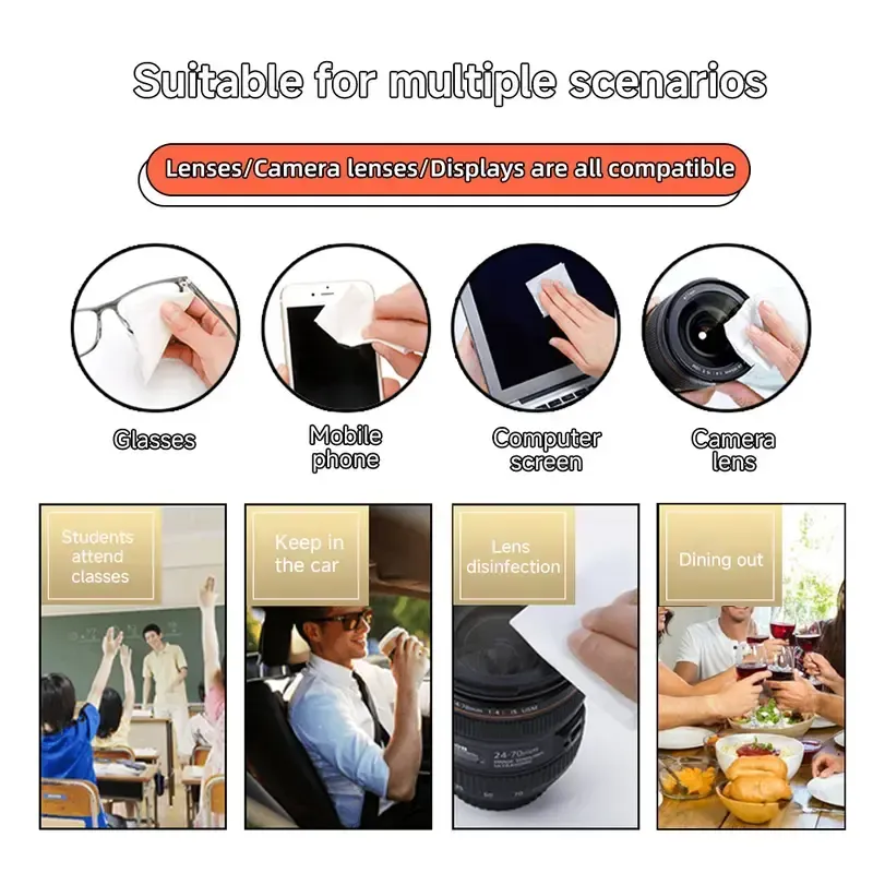 2-in-1 Lens & Screen Cleaning Wipes