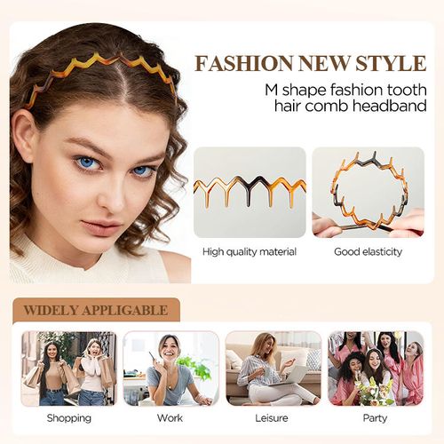 Wavy Shark Tooth Comb Headband