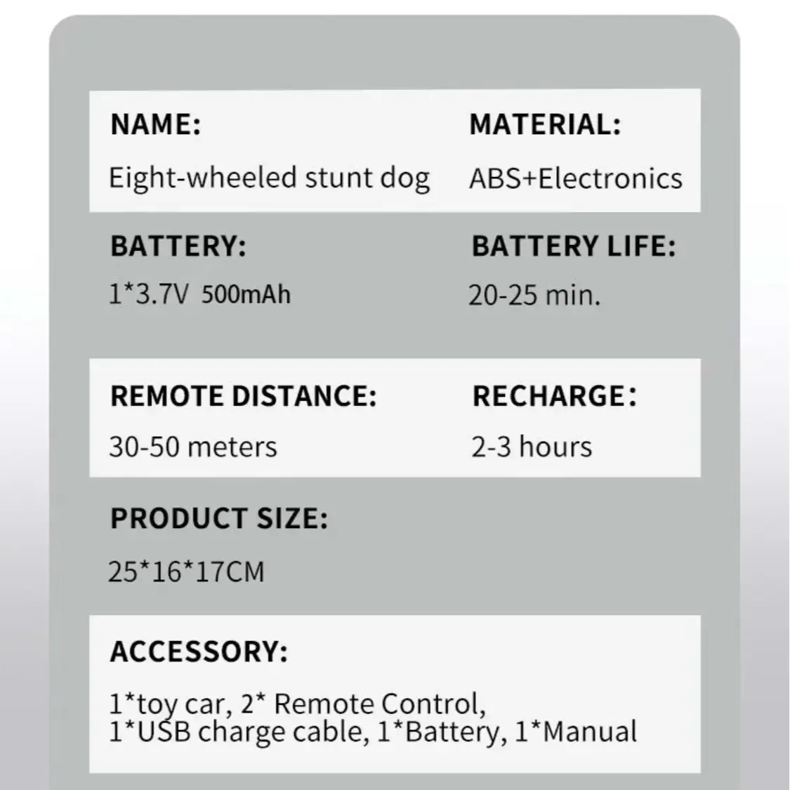 8WD Spray Stunt Robot Dog