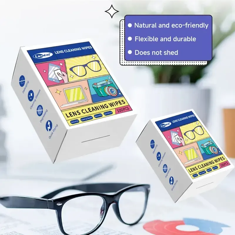 Premium Eyeglass Cleaning Wipes & Phone Screen Cleaner - 100pcs Individual Wrapped, Alcohol-Free, Streak-Free for Lenses & Cameras (Ghana Stock)