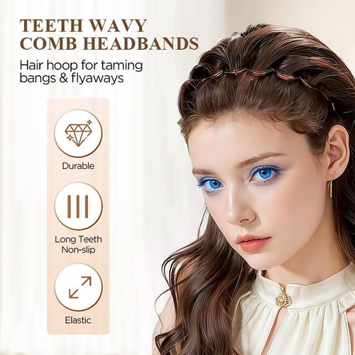 Wavy Shark Tooth Comb Headband